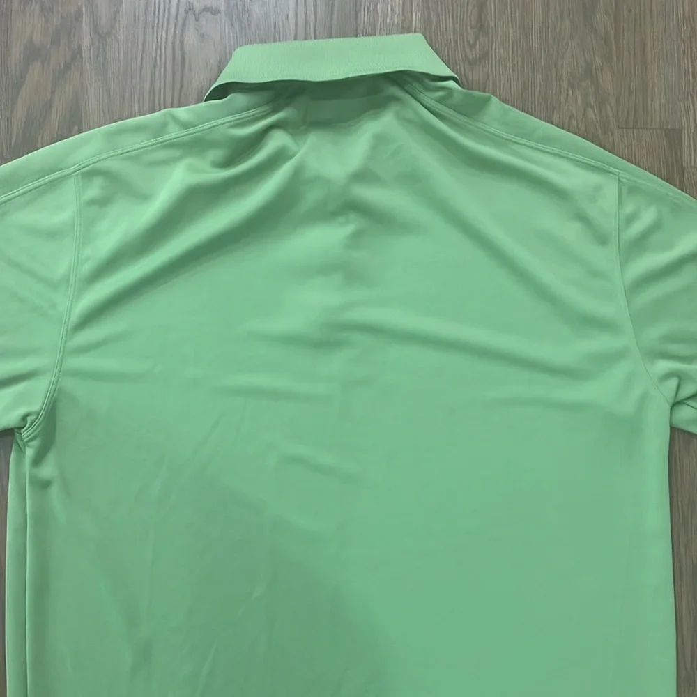 Nike Golf Men’s Lime Green Dri-Fit Polo Polyester Short Sleeve Shirt Top